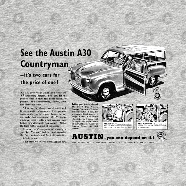 AUSTIN A30 COUNTRYMAN - advert by Throwback Motors